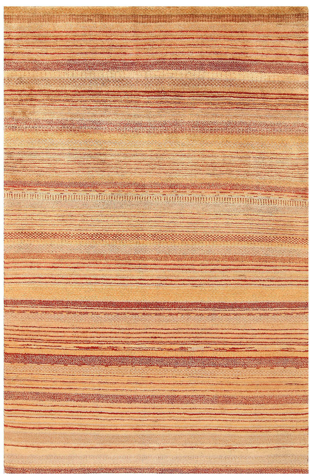 Afghan Gabbeh Rug 4' x 6' 1 Hand-Knotted