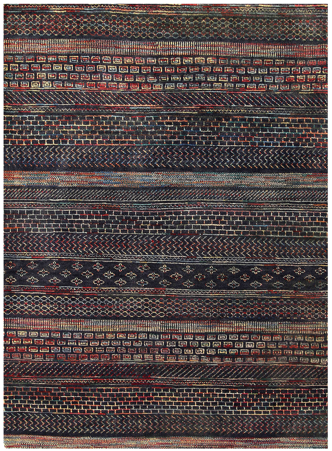 Multi Colored Gabbeh 4' 2 x 5' 9 - No. 56333 - ALRUG Rug Store
