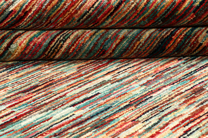 Multi Colored Gabbeh 4'  11" x 7'  2" - No. QA26275