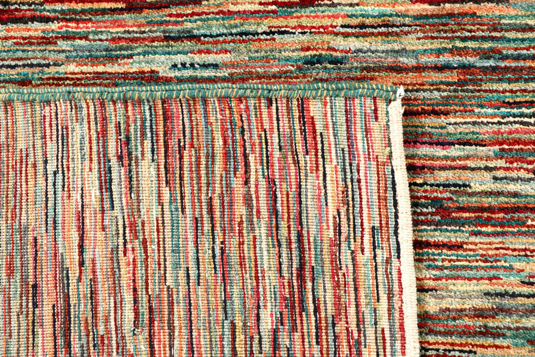 Multi Colored Gabbeh 4'  11" x 7'  2" - No. QA26275