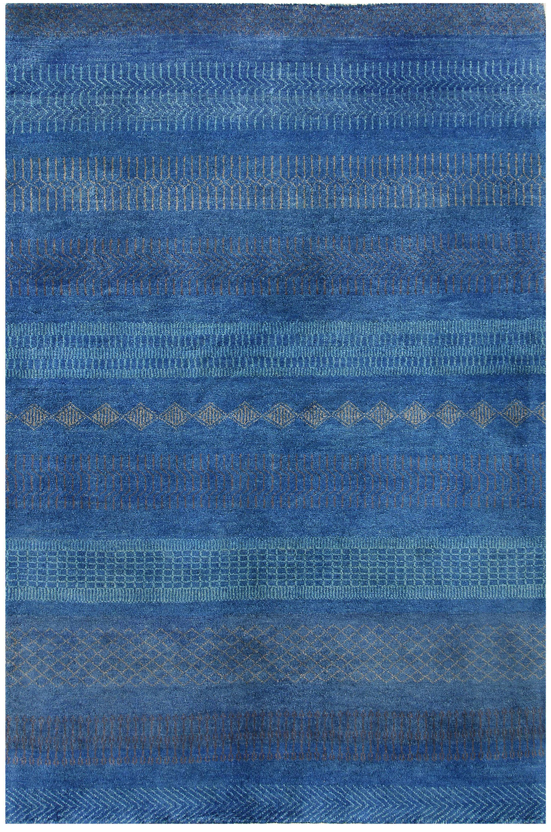 Dodger Blue Gabbeh 4' 1 x 6' 2 - No. 56335 - ALRUG Rug Store