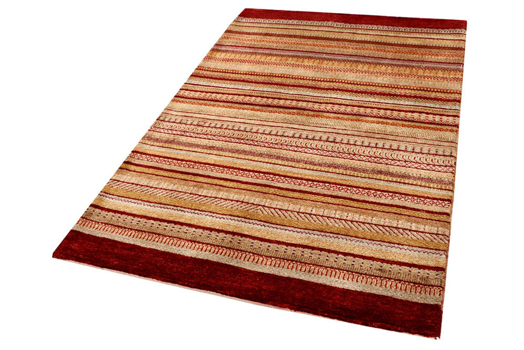 Multi Colored Gabbeh 4'  2" x 6'  2" - No. QA94747