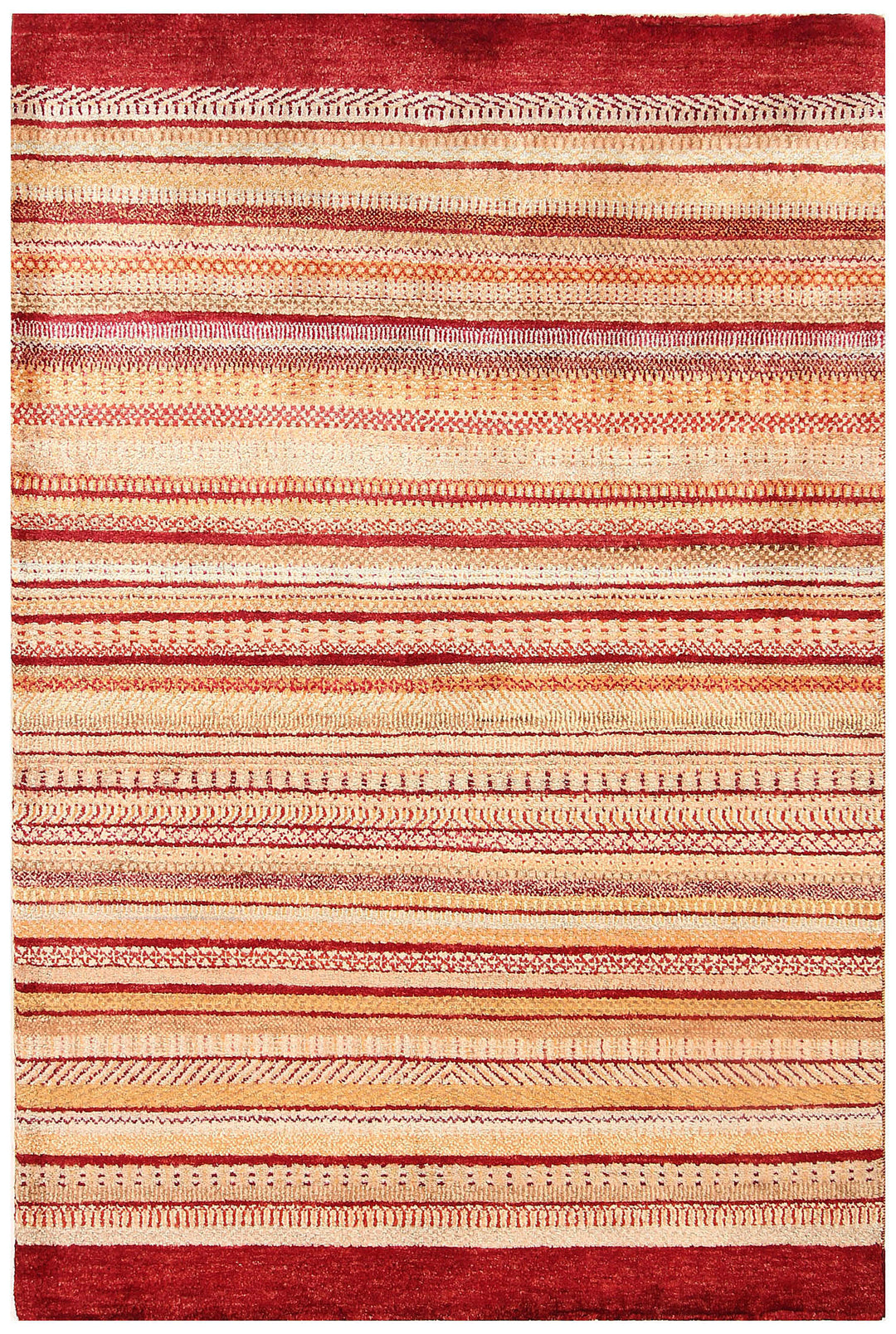 Afghan Gabbeh Rug 4'2" x 6'2" Hand-Knotted