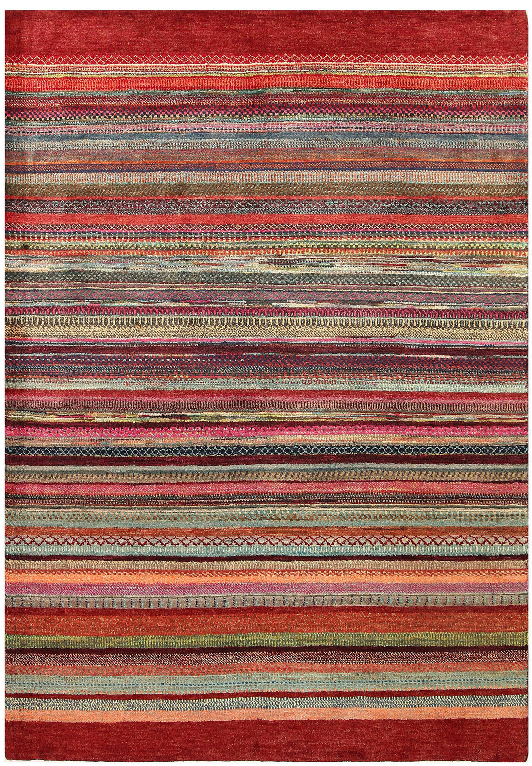 Multi Colored Gabbeh 4' 2 x 6' - No. 56346 - ALRUG Rug Store