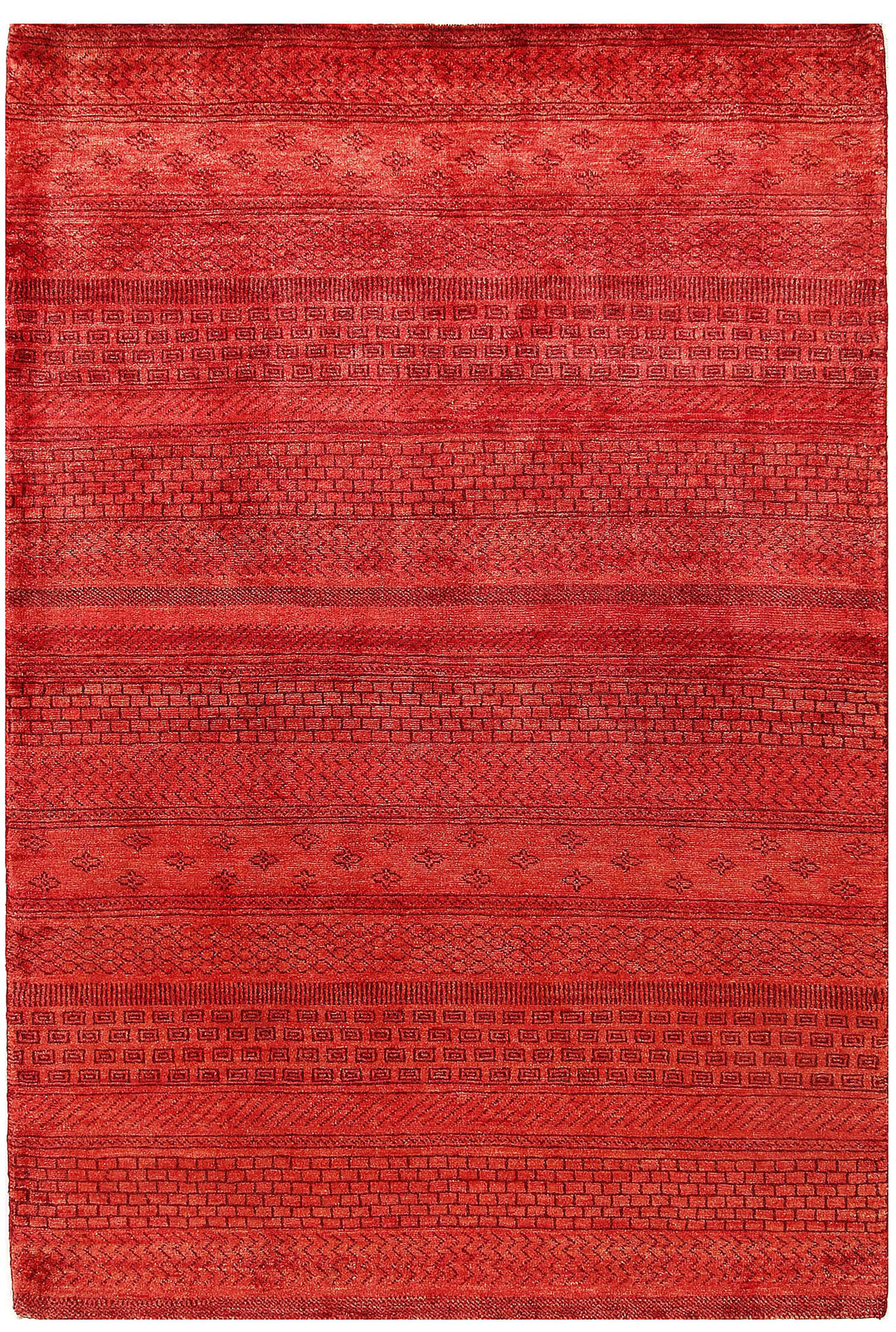 Tomato Gabbeh 4' 2 x 6' 2 - No. 56347 - ALRUG Rug Store