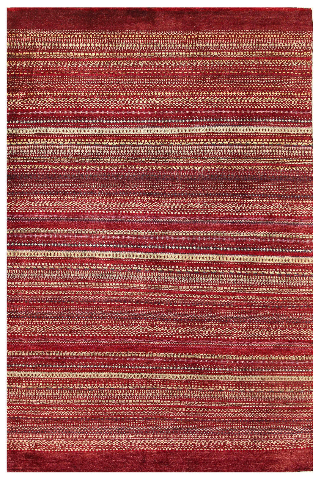 Afghan Gabbeh Rug 4' 1 x 6' 1 Hand-Knotted