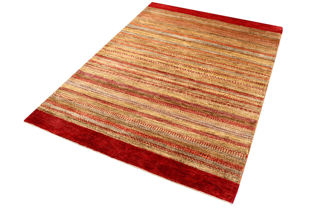 Multi Colored Gabbeh 4'  3" x 6' " - No. QA95762