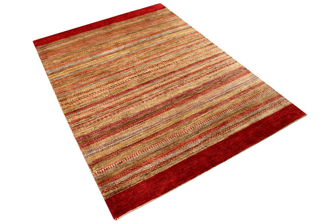 Multi Colored Gabbeh 4'  3" x 6' " - No. QA95762