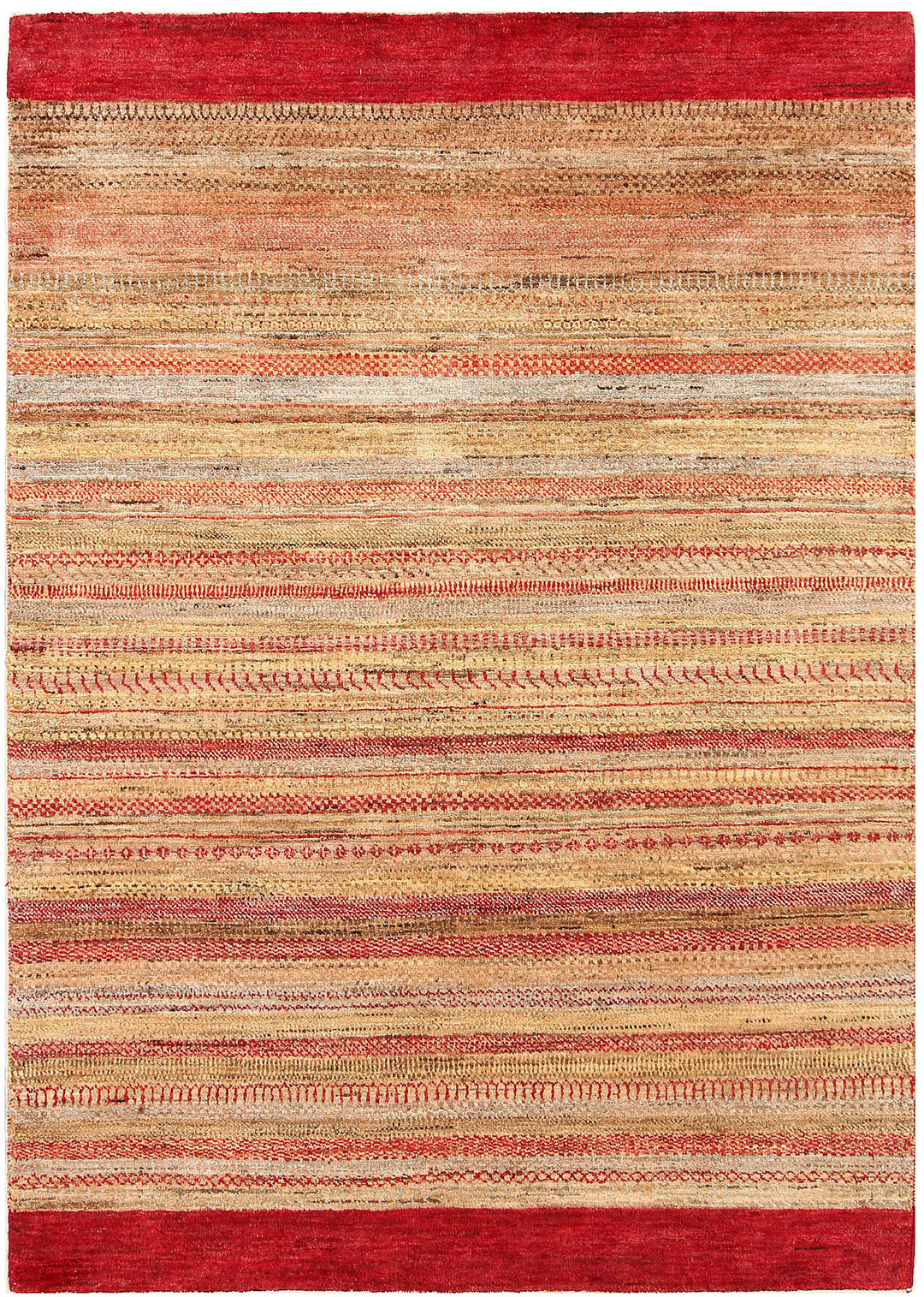 Afghan Gabbeh Rug 4' 3 x 6' Hand-Knotted
