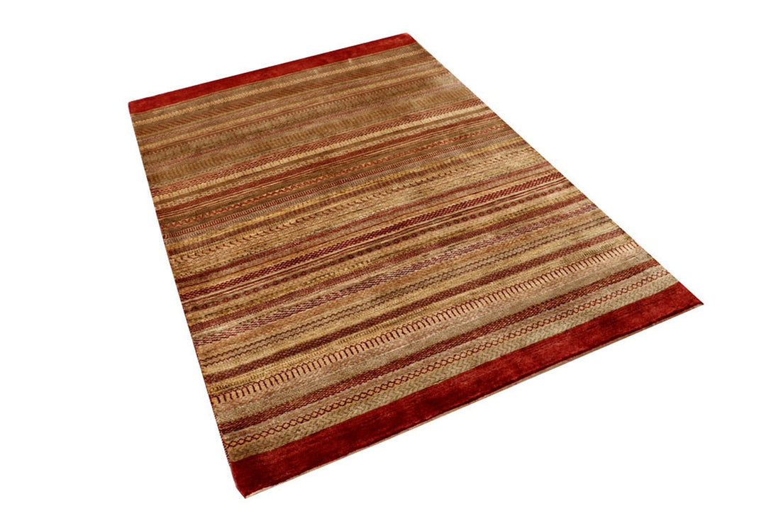 Multi Colored Gabbeh 4'  2" x 5'  11" - No. QA51902