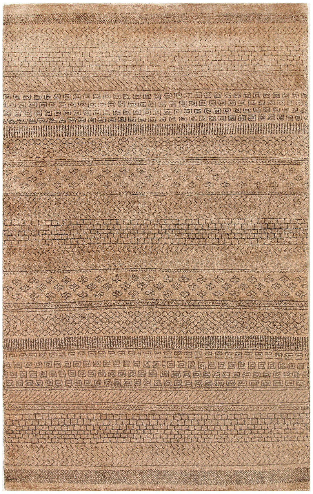 Tan Gabbeh 4' x 6' 4 - No. 56371 - ALRUG Rug Store