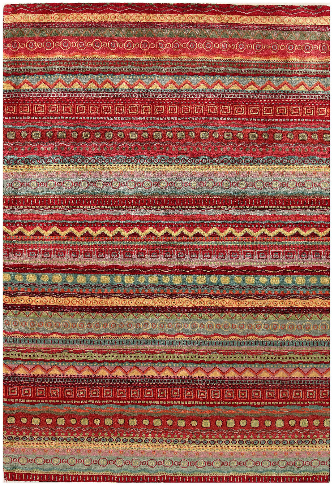Multi Colored Gabbeh 4' 1 x 5' 11 - No. 56373 - ALRUG Rug Store