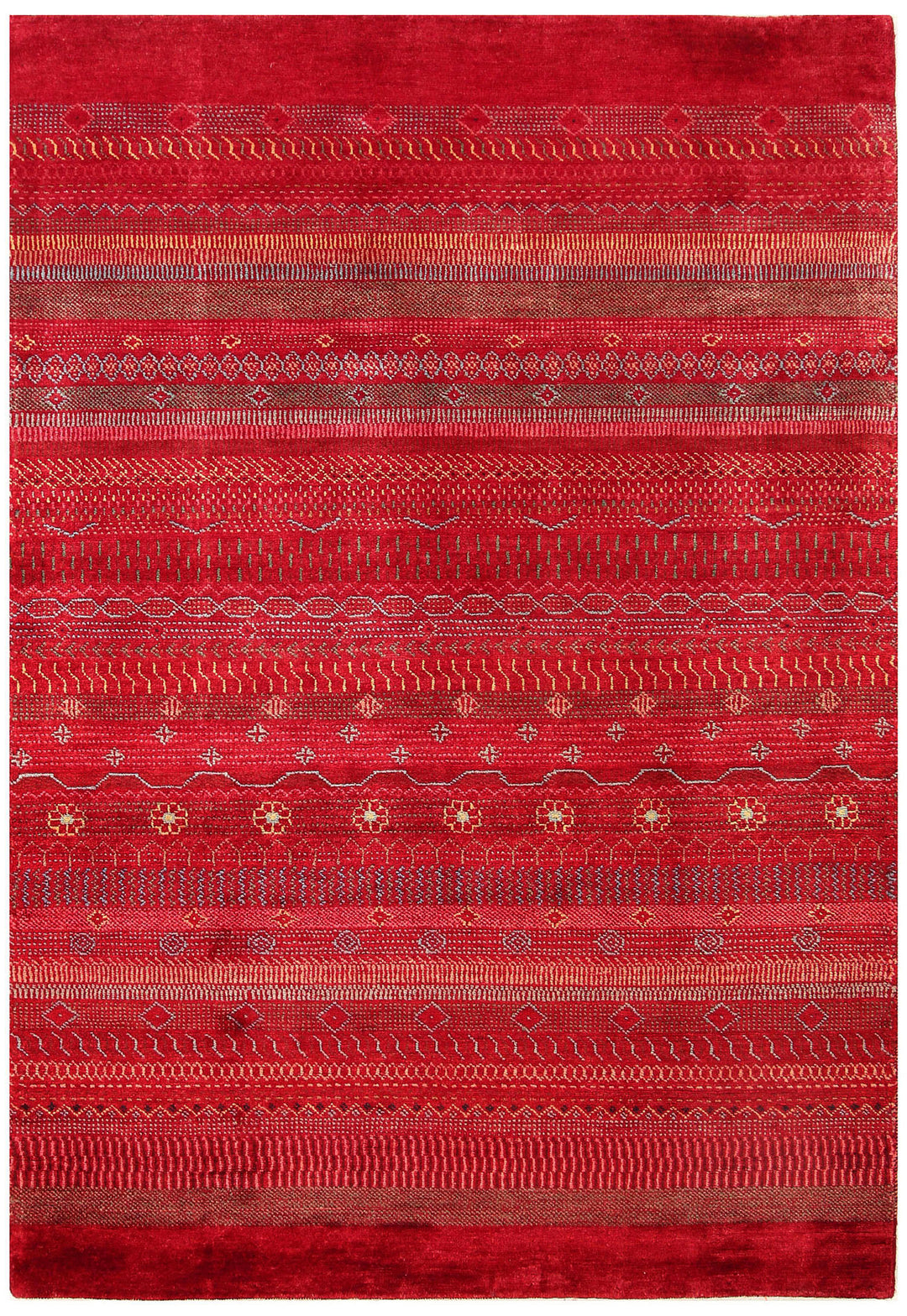 Multi Colored Gabbeh 4' 2 x 6' - No. 56384 - ALRUG Rug Store
