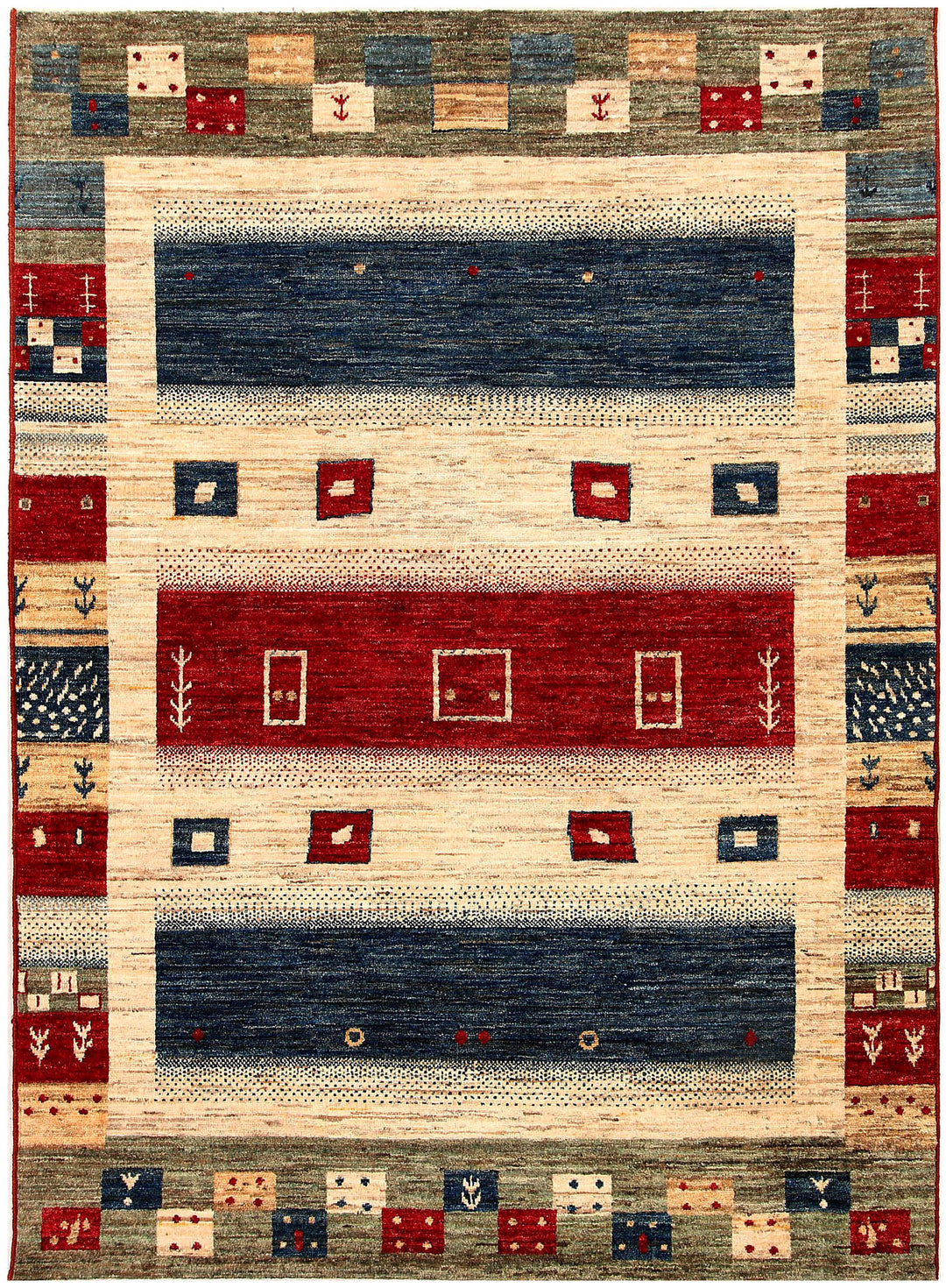 Multi Colored Gabbeh 4' 11 x 6' 9 - No. 56395 - ALRUG Rug Store