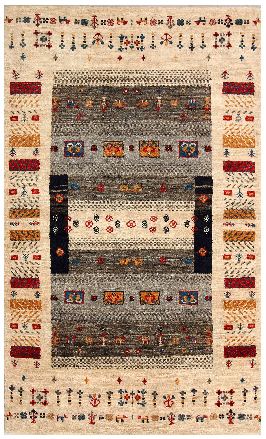 Blanched Almond Gabbeh 3' x 4' 11 - No. 56403 - ALRUG Rug Store