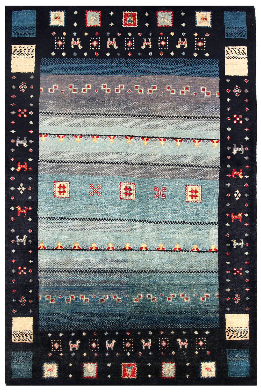 Black Gabbeh 4' 1 x 6' 2 - No. 56405 - ALRUG Rug Store