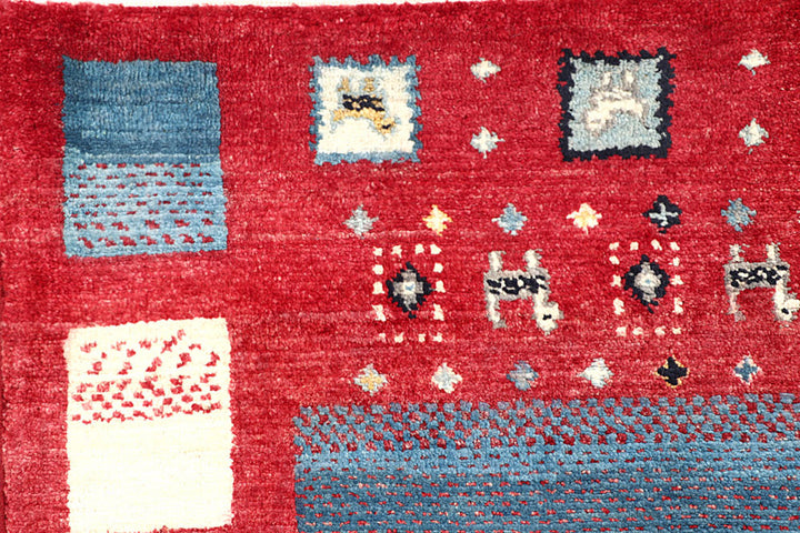 Multi Colored Gabbeh 4'  x" 6'  3" - No. QA88279