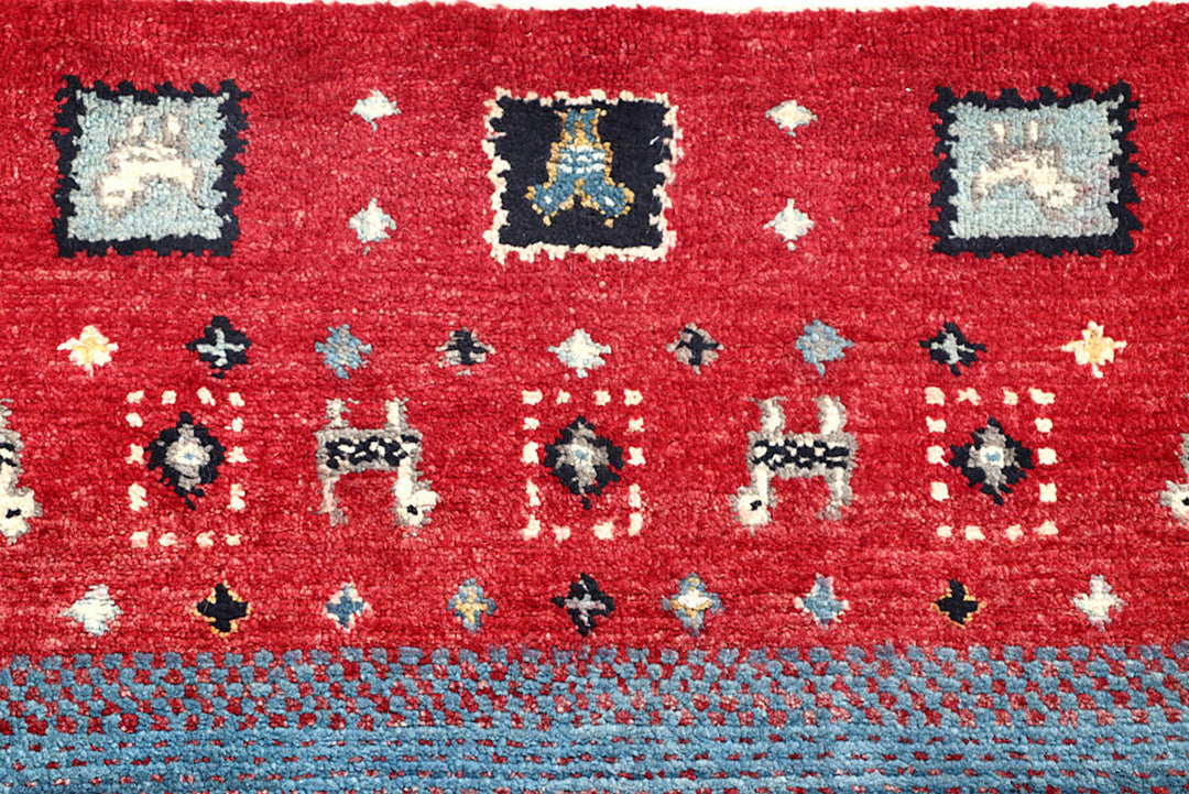 Multi Colored Gabbeh 4'  x" 6'  3" - No. QA88279