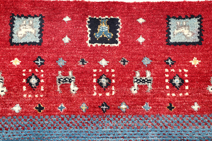 Multi Colored Gabbeh 4'  x" 6'  3" - No. QA88279