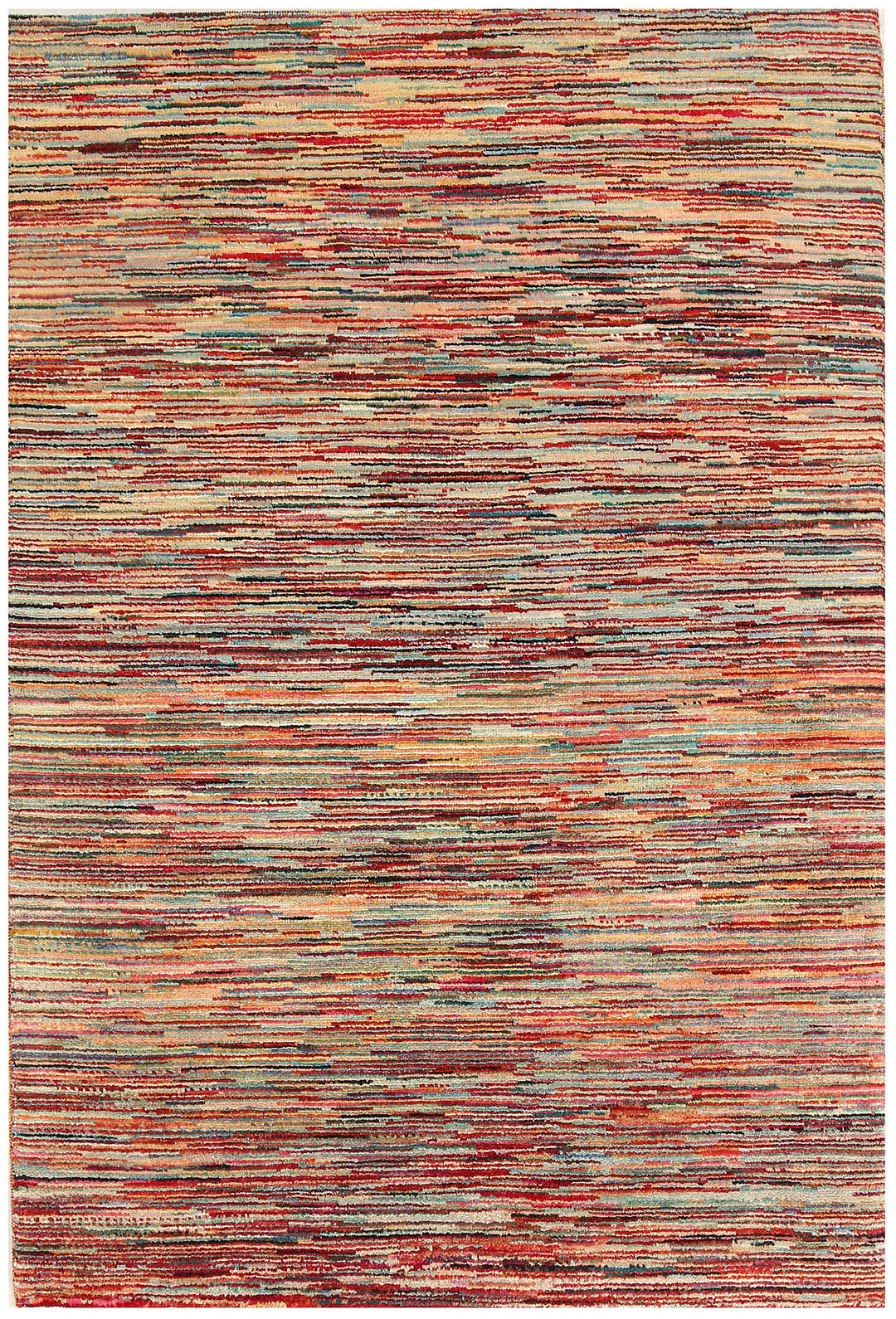 Afghan Gabbeh Rug 3'11" x 5'10" Hand-Knotted