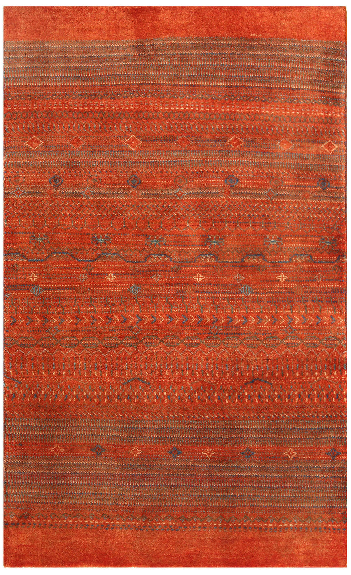 Orange Red Gabbeh 3'  x" 4'  11" - No. QA41718