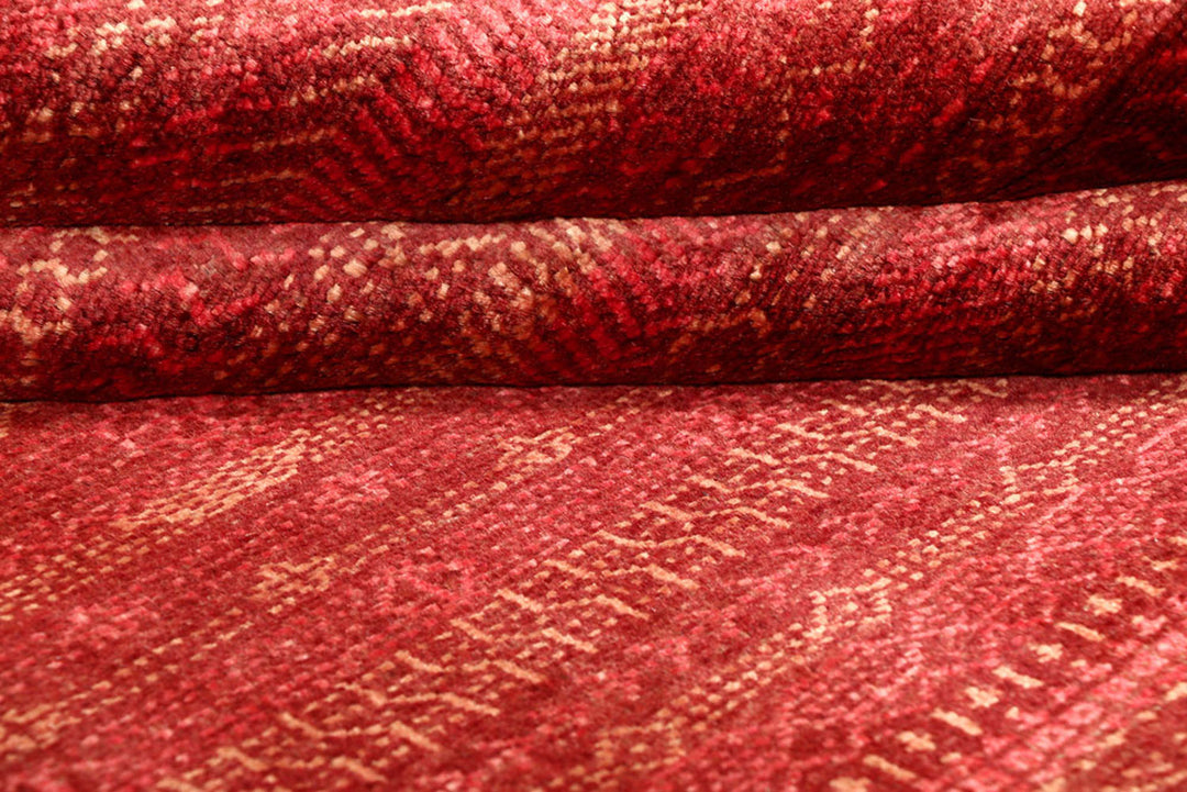 Maroon Gabbeh 3'  3" x 4'  9" - No. QA98273