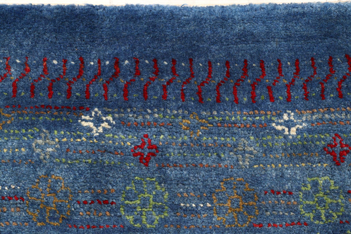 Medium Blue Gabbeh 2'  6" x 4'  5" - No. QA22989