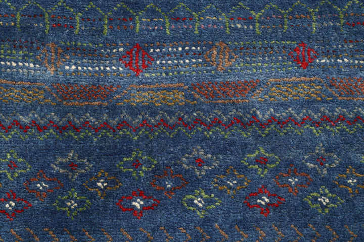 Medium Blue Gabbeh 2'  6" x 4'  5" - No. QA22989