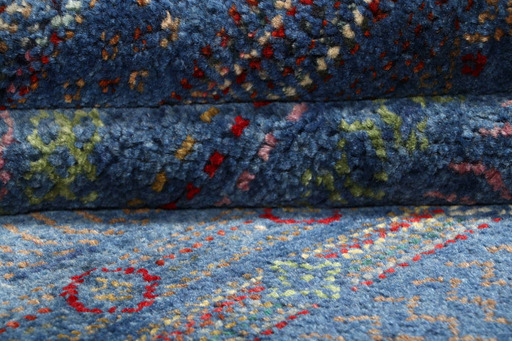 Medium Blue Gabbeh 2'  6" x 4'  5" - No. QA22989