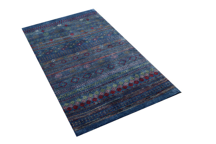 Medium Blue Gabbeh 2'  6" x 4'  5" - No. QA22989
