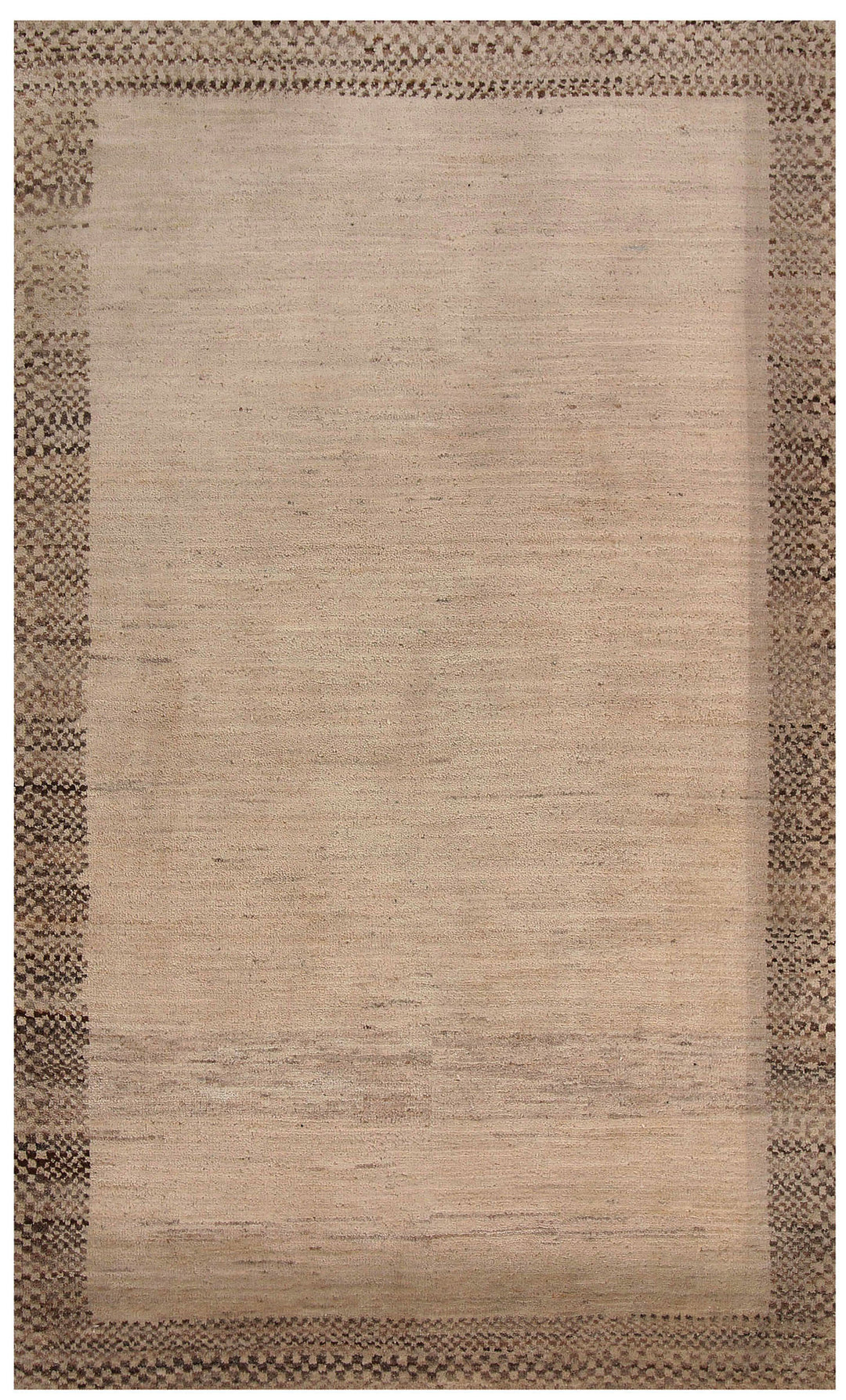 Tan Gabbeh Rug 3' 4 x 5' 7 Hand-Knotted