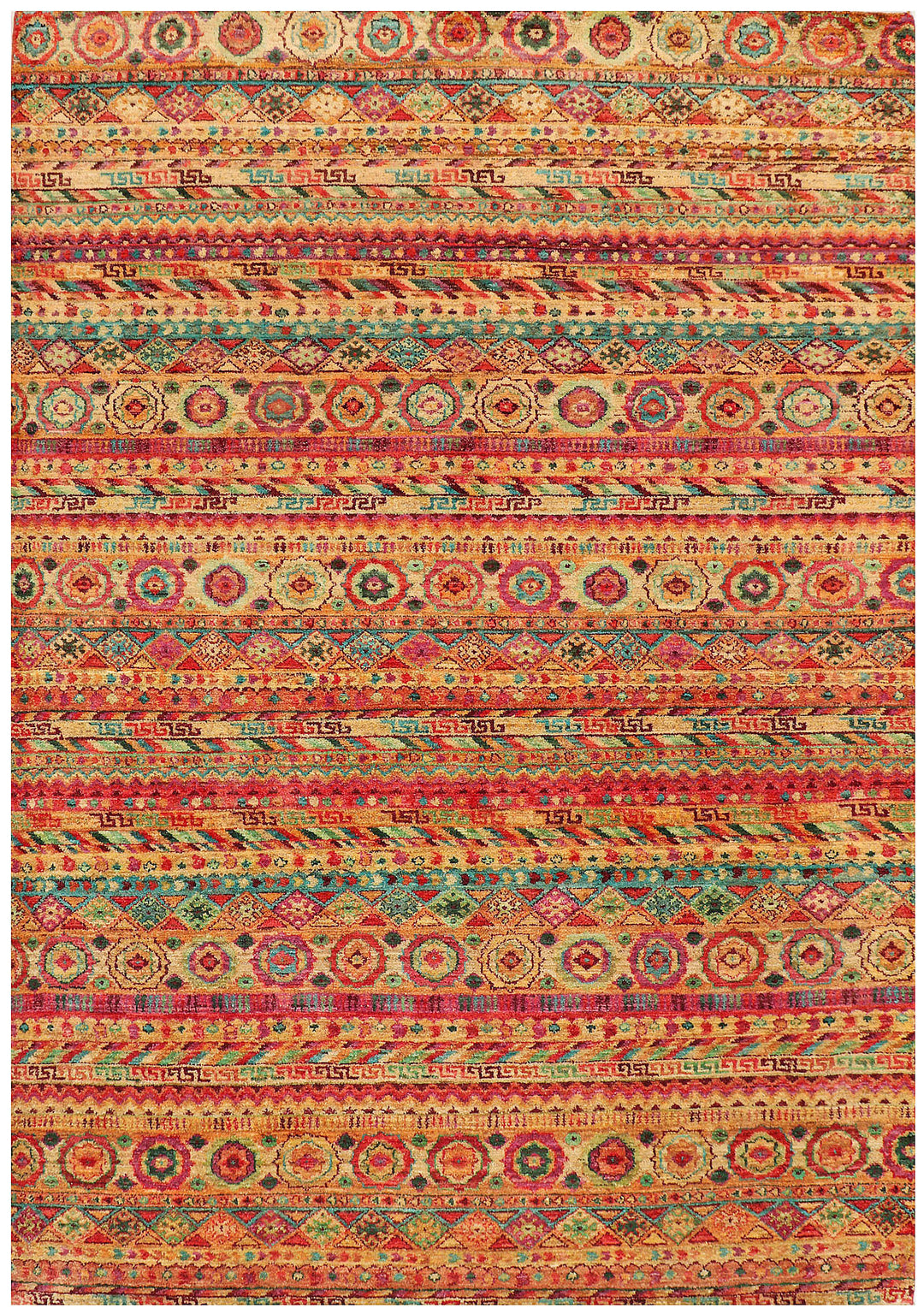 Multi Colored Gabbeh 6' 6 x 9' 6 - No. 56510 - ALRUG Rug Store