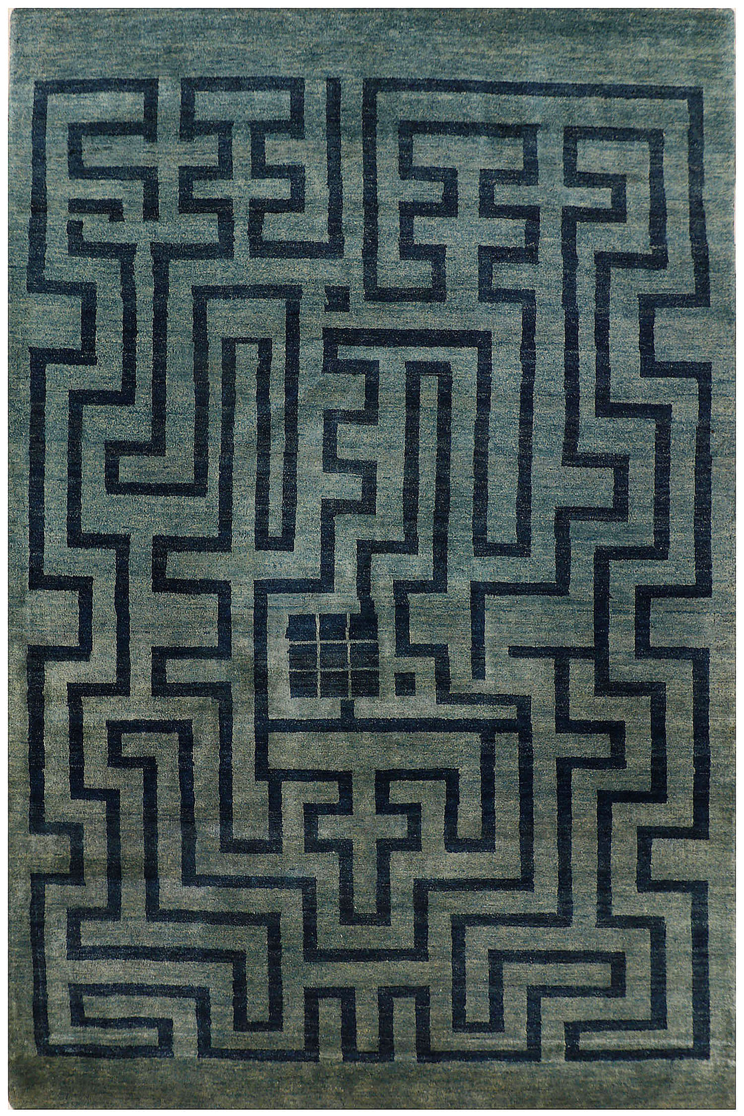Cadet Blue Gabbeh 5' 5 x 8' 5 - No. 56513 - ALRUG Rug Store