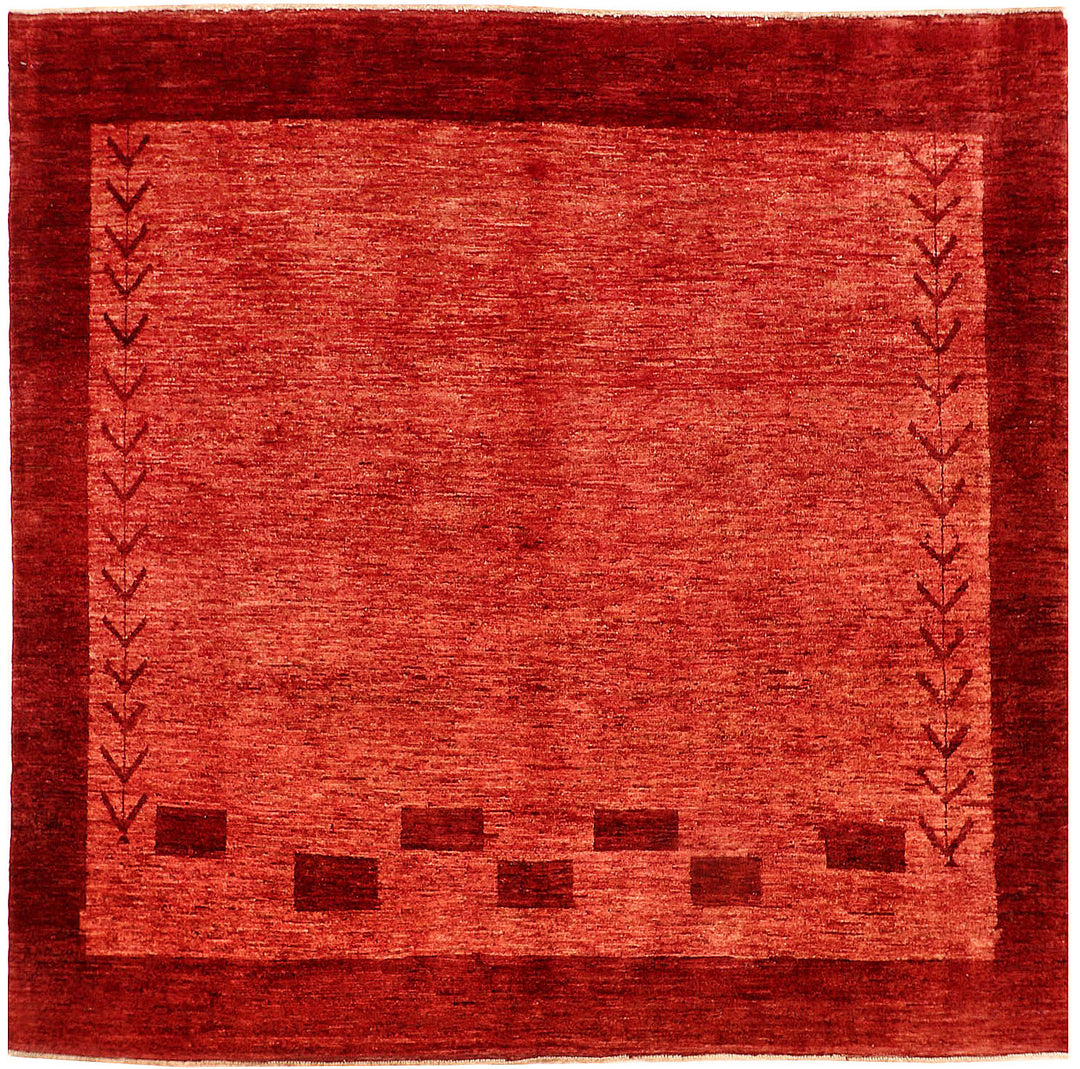 Firebrick Gabbeh 5' 10 x 5' 7 - No. 56553 - ALRUG Rug Store