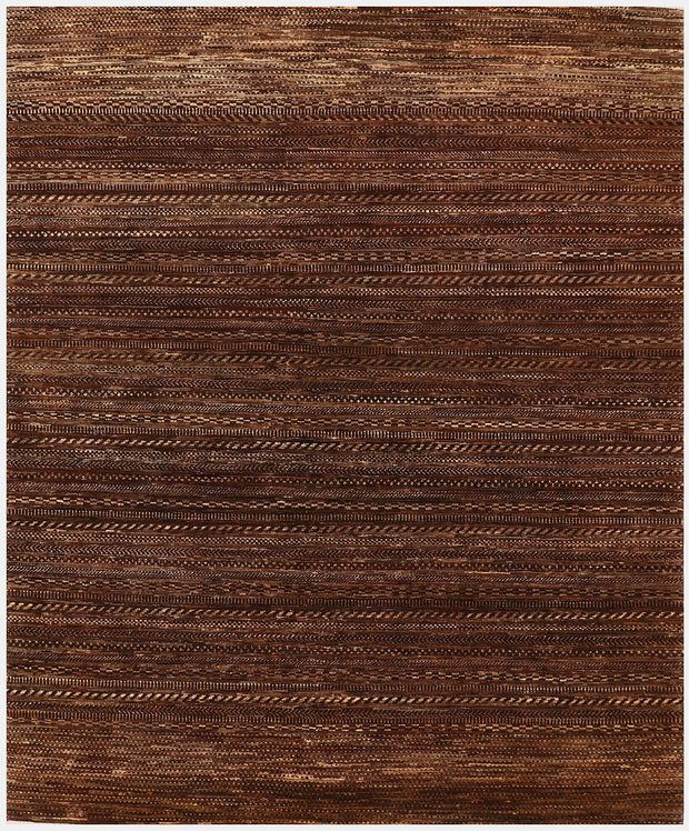 Saddle Brown Gabbeh 6' 6 x 7' 10 - No. 56573 - ALRUG Rug Store