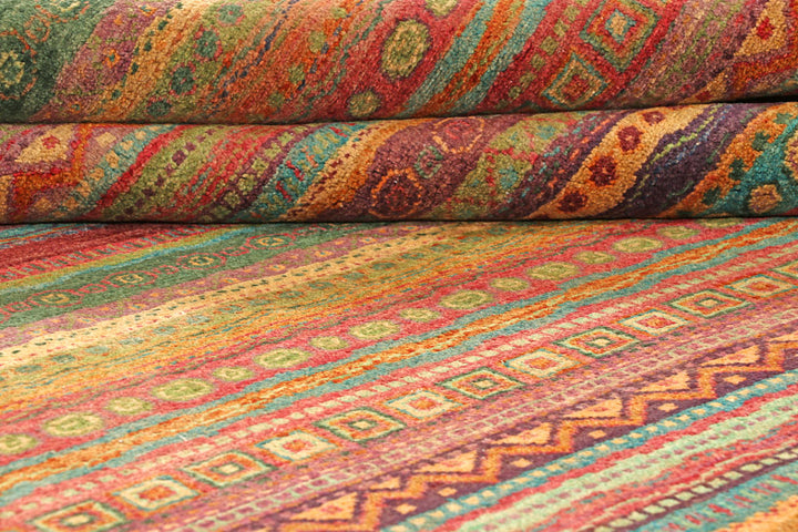Multi Colored Gabbeh 10' 2 x 13' 5 - No. 56600 - ALRUG Rug Store