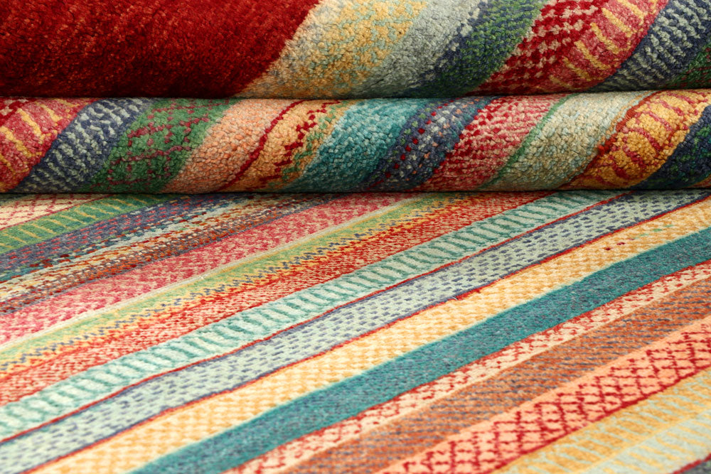 Multi Colored Gabbeh 10' x 14' - No. 56606 - ALRUG Rug Store