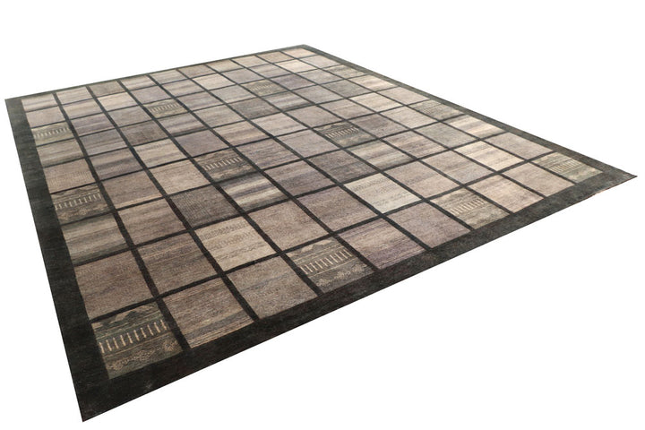 Dim Grey Gabbeh 10' 1 x 12' 9 - No. 56607 - ALRUG Rug Store