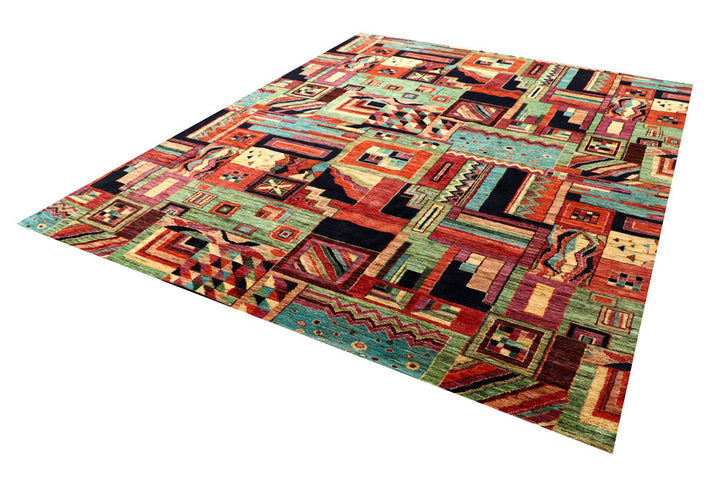 Multi Colored Gabbeh 8' x 9' 11 - No. 56627 - ALRUG Rug Store