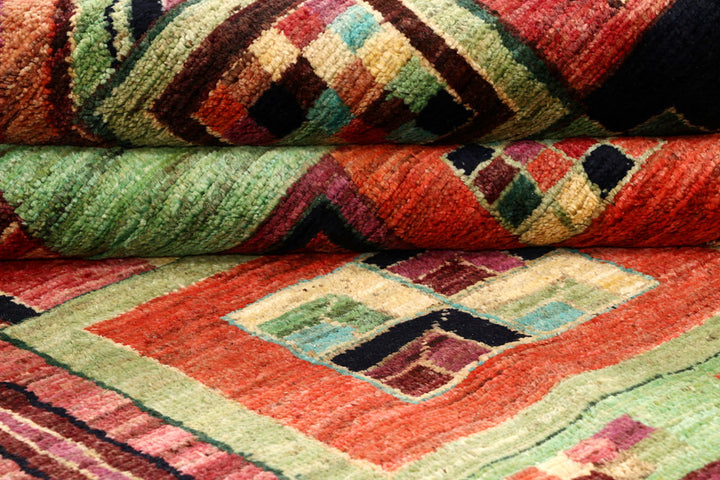 Multi Colored Gabbeh 7' 11 x 10' - No. 56628 - ALRUG Rug Store