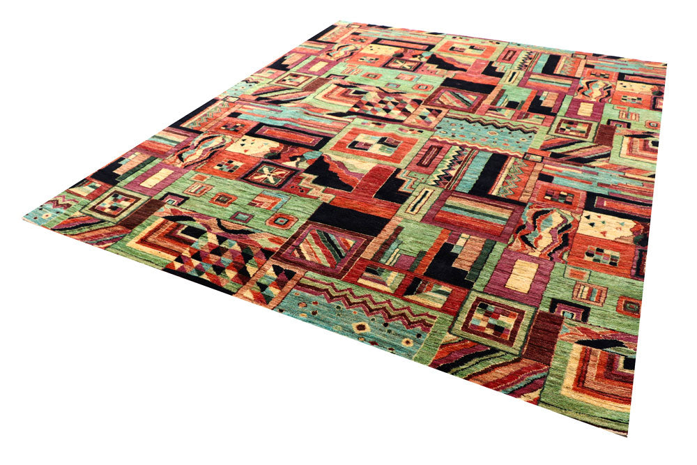 Multi Colored Gabbeh 7' 11 x 10' - No. 56628 - ALRUG Rug Store