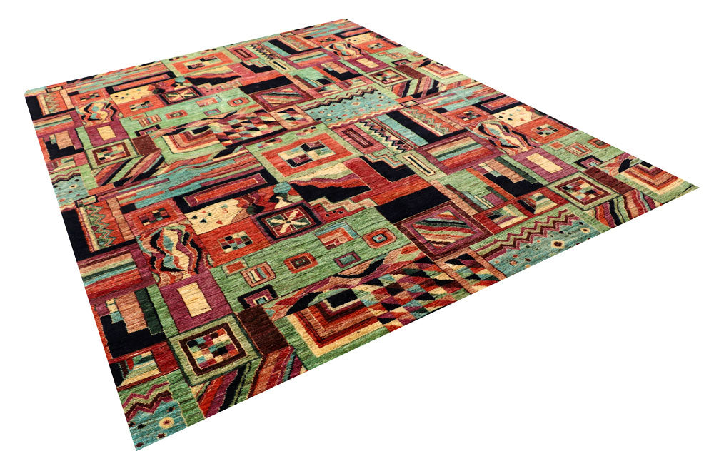 Multi Colored Gabbeh 7' 11 x 10' - No. 56628 - ALRUG Rug Store