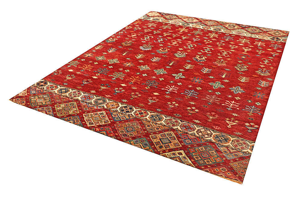 Firebrick Gabbeh 6' 7 x 8' 11 - No. 56631 - ALRUG Rug Store