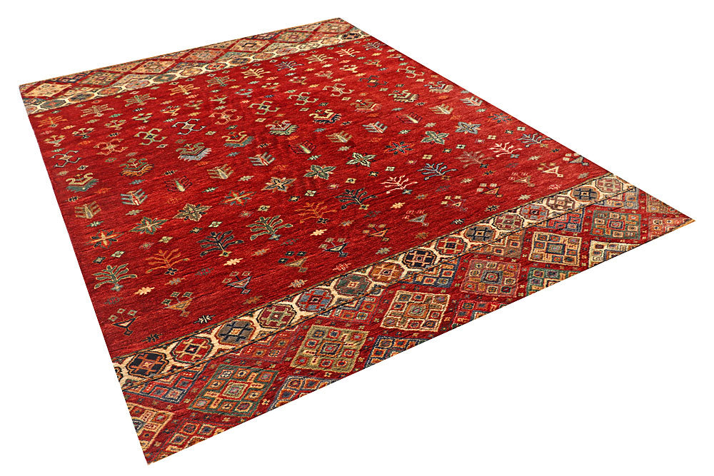 Firebrick Gabbeh 6' 7 x 8' 11 - No. 56631 - ALRUG Rug Store
