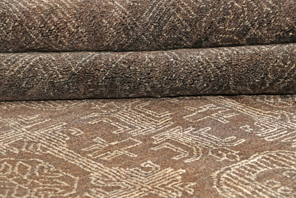 Saddle Brown Gabbeh 7' 11 x 11' 5 - No. 56637 - ALRUG Rug Store