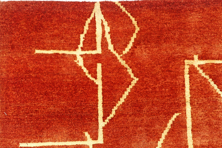 Dark Orange Gabbeh 6' x 9' 2 - No. 56642 - ALRUG Rug Store