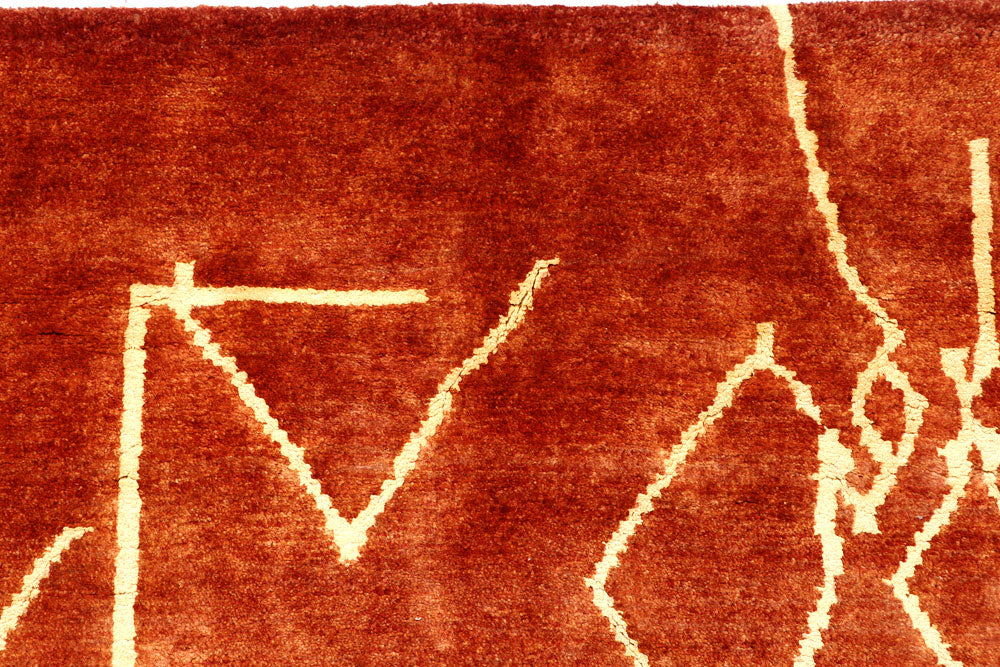 Dark Orange Gabbeh 6' x 9' 2 - No. 56642 - ALRUG Rug Store