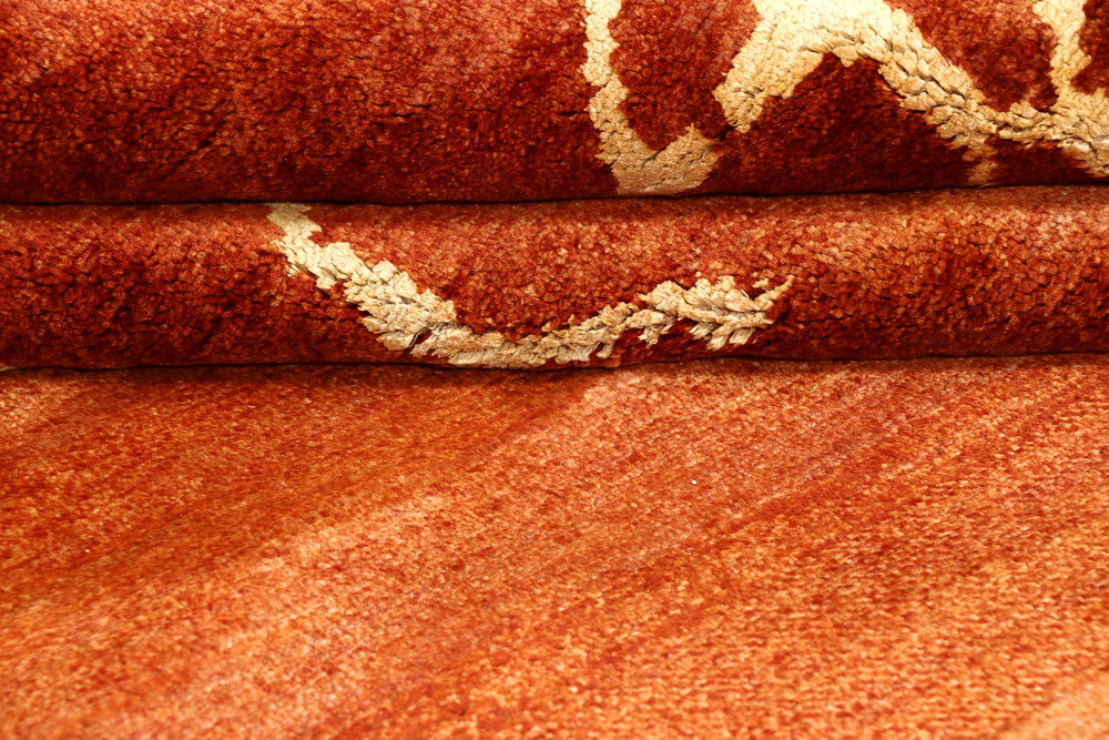 Dark Orange Gabbeh 6' x 9' 2 - No. 56642 - ALRUG Rug Store