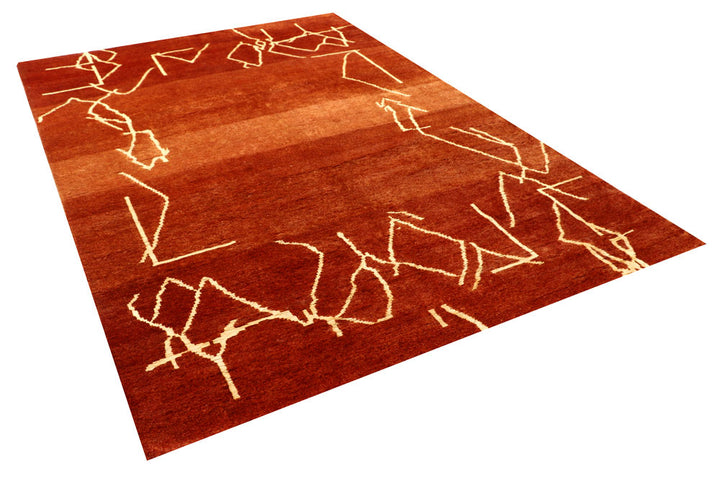 Dark Orange Gabbeh 6' x 9' 2 - No. 56642 - ALRUG Rug Store