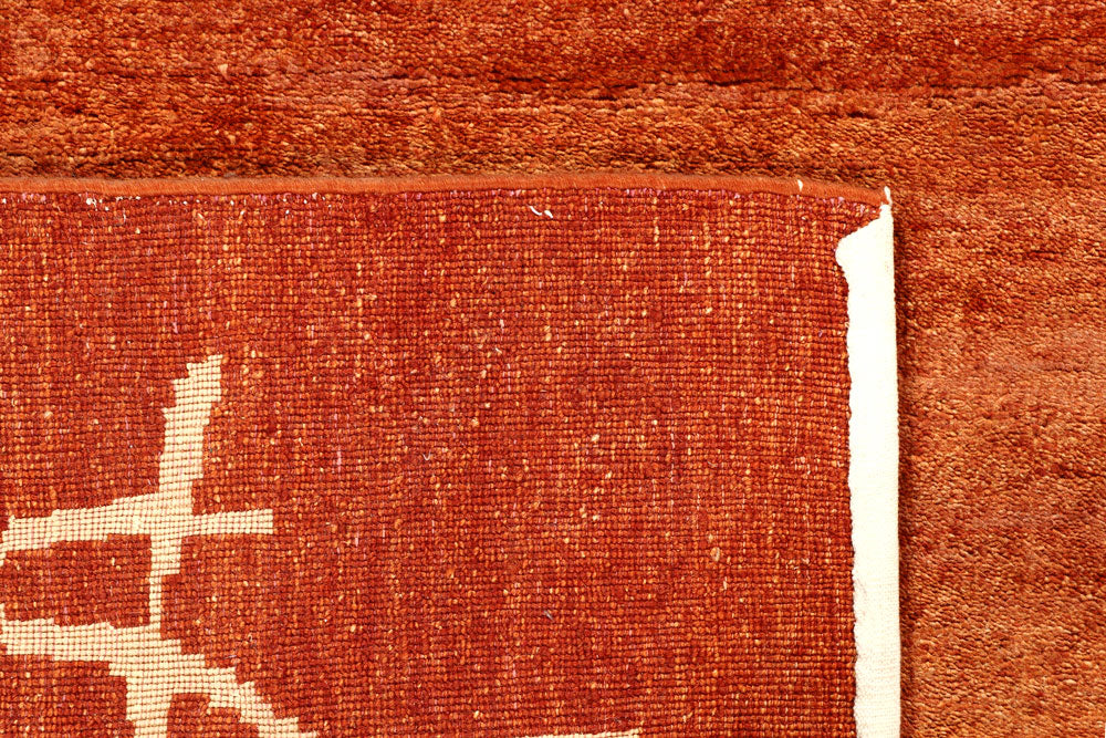 Dark Orange Gabbeh 6' x 9' 2 - No. 56642 - ALRUG Rug Store